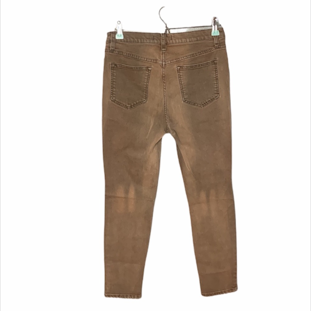 Free People Brown Skinny Denim Jeans Size 28 - Picture 2 of 7
